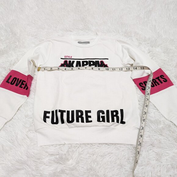 Kappa Girls Crew Neck White Pullover Loopknit Long Sleeve Sweatshirt NWOT - Picture 10 of 11